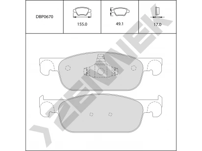 Brake pads DBP0670