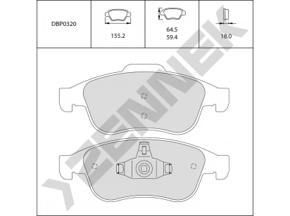 Brake pads DBP0320