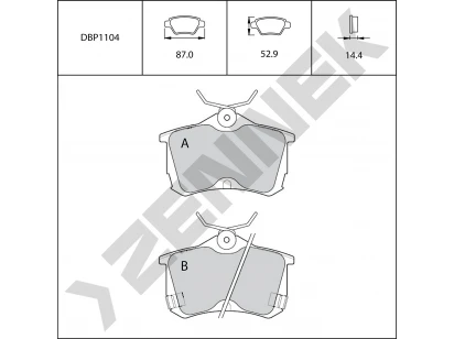 Brake pads DBP1104