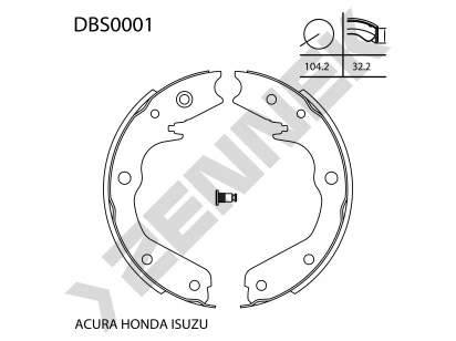 Drum brake shoes DBS0001