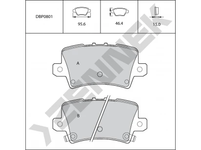 Brake pads DBP0801