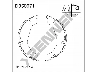 Колодки тормозные барабанные DBS0071