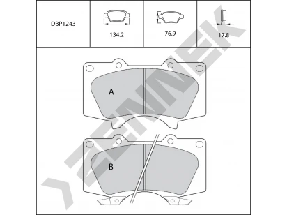 Brake pads DBP1243
