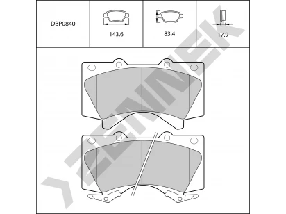 Brake pads DBP0840