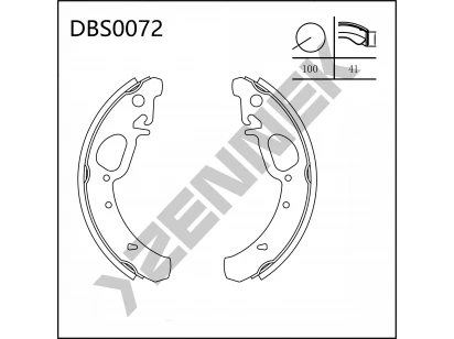 Колодки тормозные барабанные DBS0072