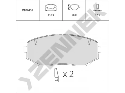 Brake pads DBP0410