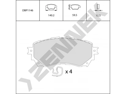 Brake pads DBP1146