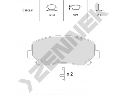 Brake pads DBP0851