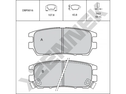 Brake pads DBP0016