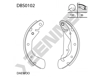 Drum brake shoes DBS0102