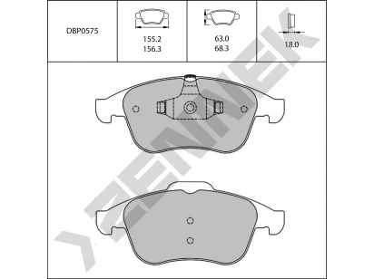 Brake pads DBP0575