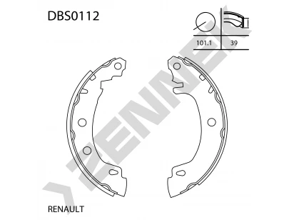 Drum brake shoes DBS0112