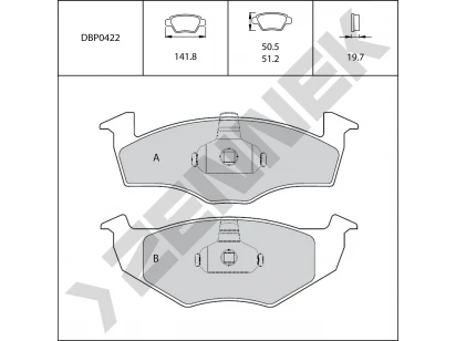 Brake pads DBP0422