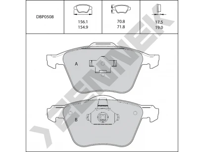Brake pads DBP0508