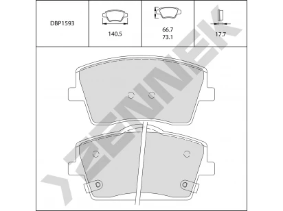 Brake pads DBP1593