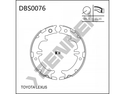 Колодки тормозные барабанные DBS0076