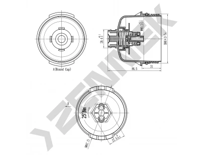Oil filter housing cover DOC0006