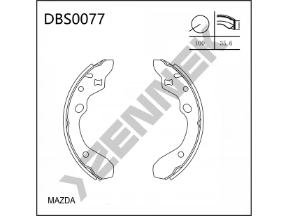 Колодки тормозные барабанные DBS0077