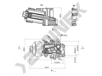 Oil filter housing cover DOC0014