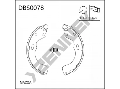 Колодки тормозные барабанные DBS0078