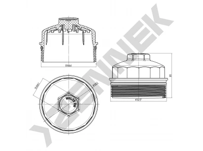 Oil filter housing cover DOC0021