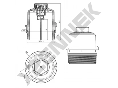 Oil filter housing cover DOC0022