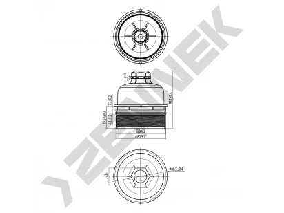 Oil filter housing cover DOC0026