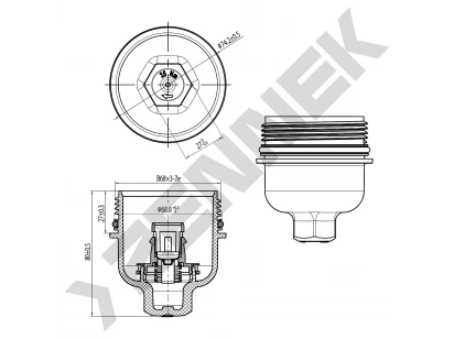 Oil filter housing cover DOC0031