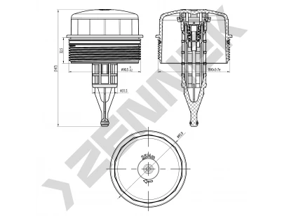 Oil filter housing cover DOC0032