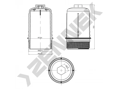 Oil filter housing cover DOC0033