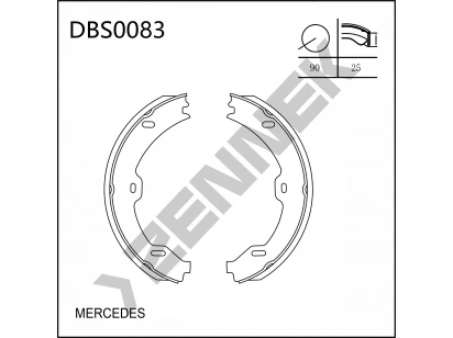 Колодки тормозные барабанные DBS0083