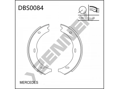 Колодки тормозные барабанные DBS0084