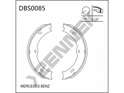 Колодки тормозные барабанные DBS0085