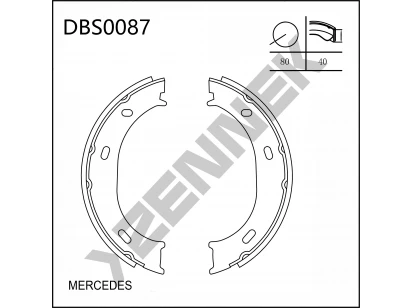 Колодки тормозные барабанные DBS0087