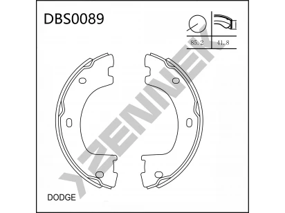 Колодки тормозные барабанные DBS0089