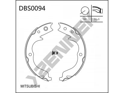 Колодки тормозные барабанные DBS0094