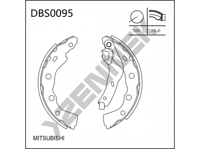 Колодки тормозные барабанные DBS0095