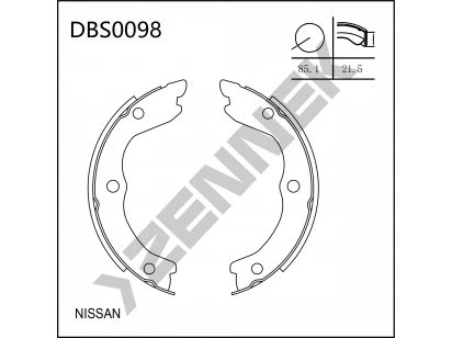 Колодки тормозные барабанные DBS0098