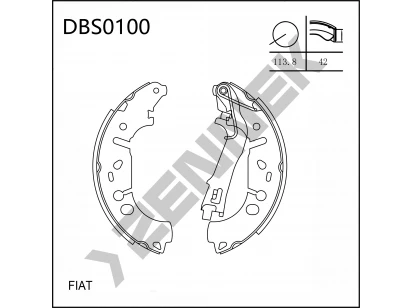 Колодки тормозные барабанные DBS0100