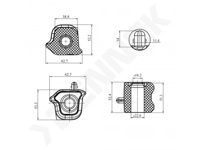 Stabilizer bushing DSR0018