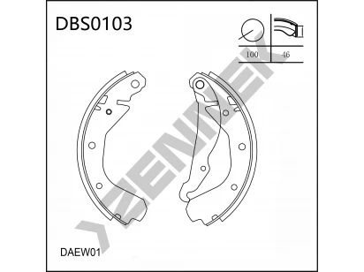 Колодки тормозные барабанные DBS0103