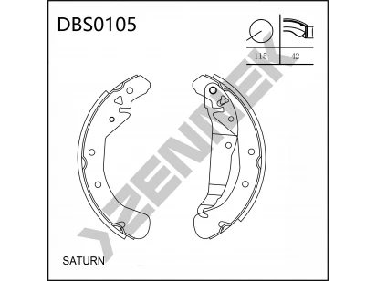 Колодки тормозные барабанные DBS0105