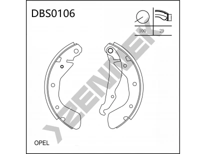 Колодки тормозные барабанные DBS0106