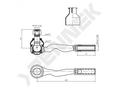 Tie rod end DTE0003