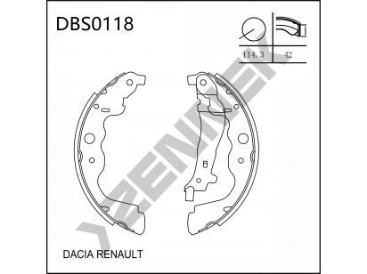 Колодки тормозные барабанные DBS0118