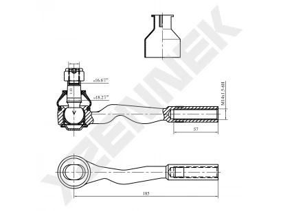Tie rod end DTE0004