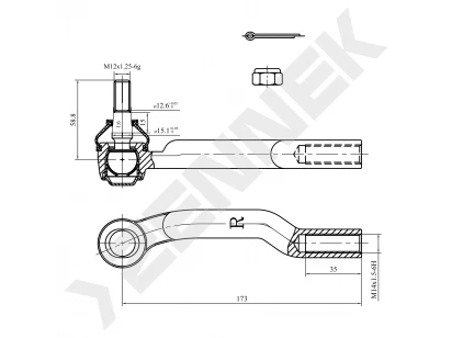 Tie rod end DTE0005