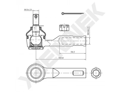 Tie rod end DTE0009