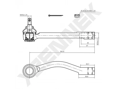 Tie rod end DTE0011