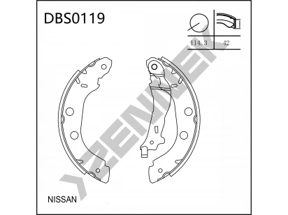 Колодки тормозные барабанные DBS0119
